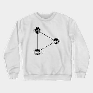 Cats books & Coffee Crewneck Sweatshirt